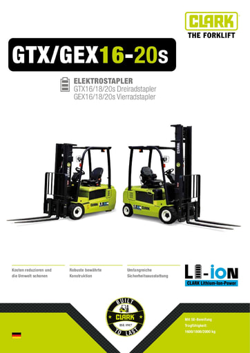 060a Brochure CLARK GTX GEX 16 20s DE Li Ion