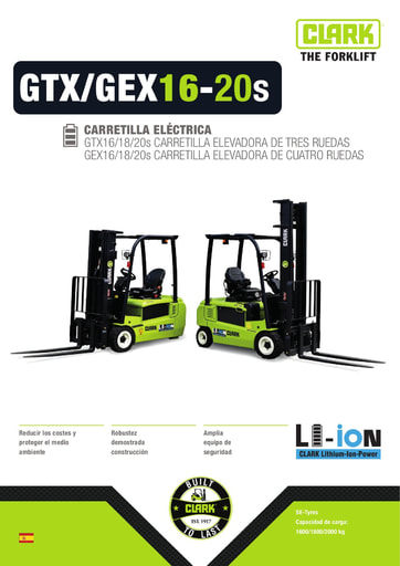 060a Brochure CLARK GTX GEX 16 20s ES Li Ion